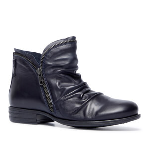 Carl Scarpa Natalia Navy Leather Ankle Boots